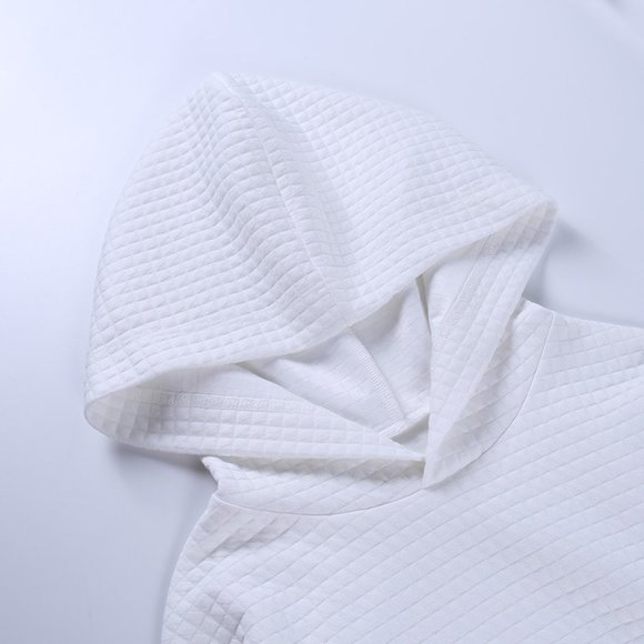 Jogger suit : White Pullover Hoodie & Sweatpants - Picture 7 of 13